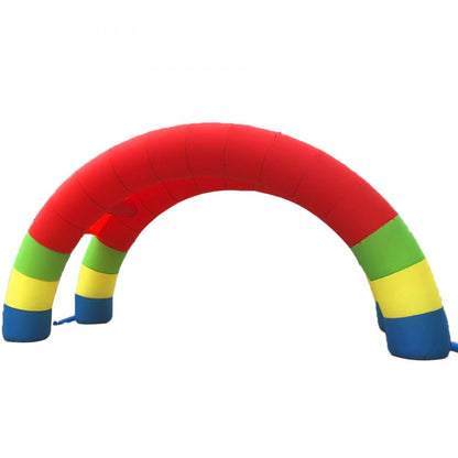 010774878152 - 26ft Inflatable Rainbow Twin Arch with Powerful Blower