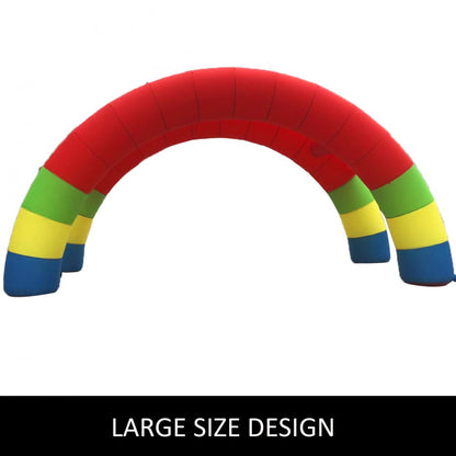 010774878152 - 26ft Inflatable Rainbow Twin Arch with Powerful Blower