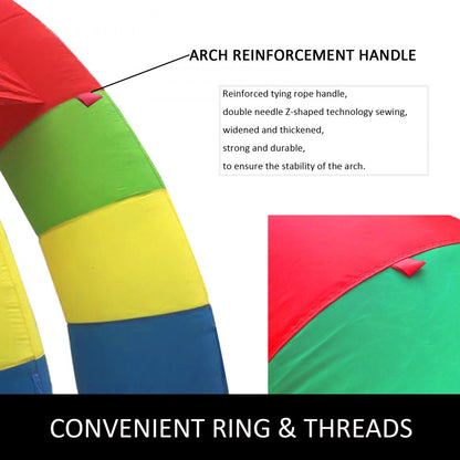 010774878152 - 26ft Inflatable Rainbow Twin Arch with Powerful Blower
