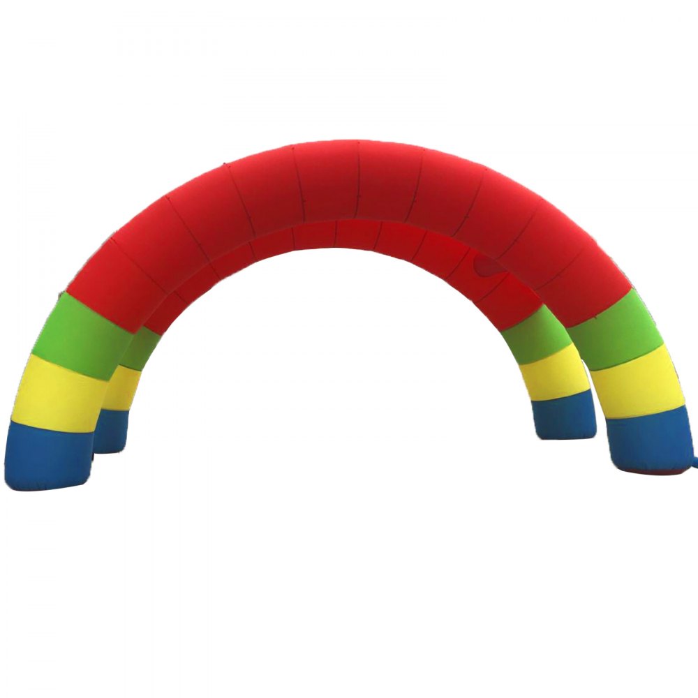 010774878152 - 26ft Inflatable Rainbow Twin Arch with Powerful Blower