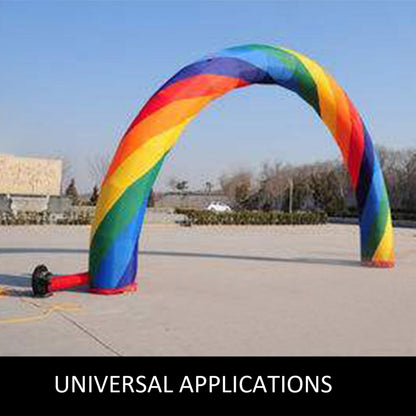 010950641765 - 26ft Rainbow Inflatable Arch with 350W Blower for Outdoor Events