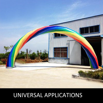 010950641765 - 26ft Rainbow Inflatable Arch with 350W Blower for Outdoor Events