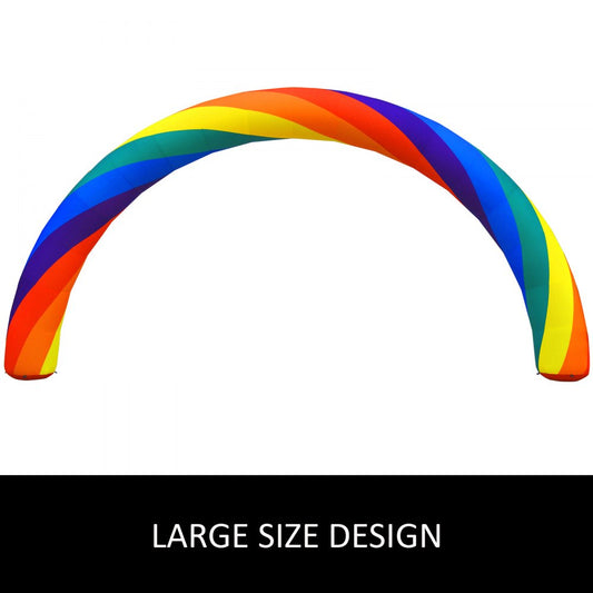 010950641765 - 26ft Rainbow Inflatable Arch with 350W Blower for Outdoor Events