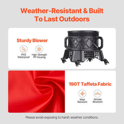 WX-750W-S1 - 20 ft Red Inflatable Tube Man with 1 HP Blower