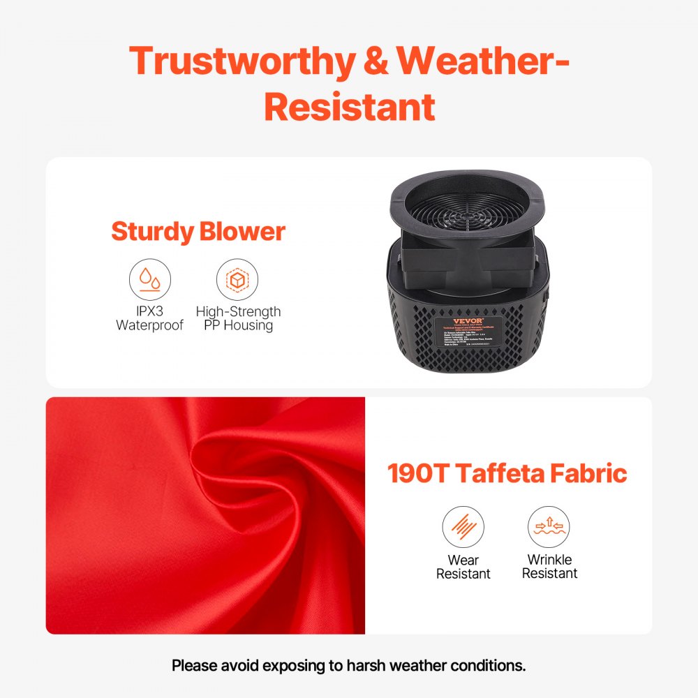 FS12038HD1 - 6ft Red Inflatable Tube Man with Blower for Events