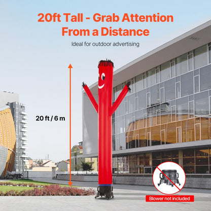 WR-6.0-R - 20FT Bright Red Inflatable Tube Man for Outdoor Promotions