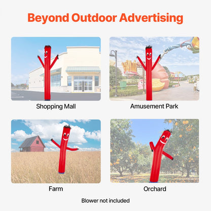 WR-6.0-R - 20FT Bright Red Inflatable Tube Man for Outdoor Promotions