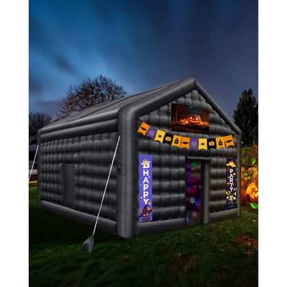 S-CQJLB-5.4x5-B - 291 Sq Ft Inflatable Nightclub Tent with Disco Lights