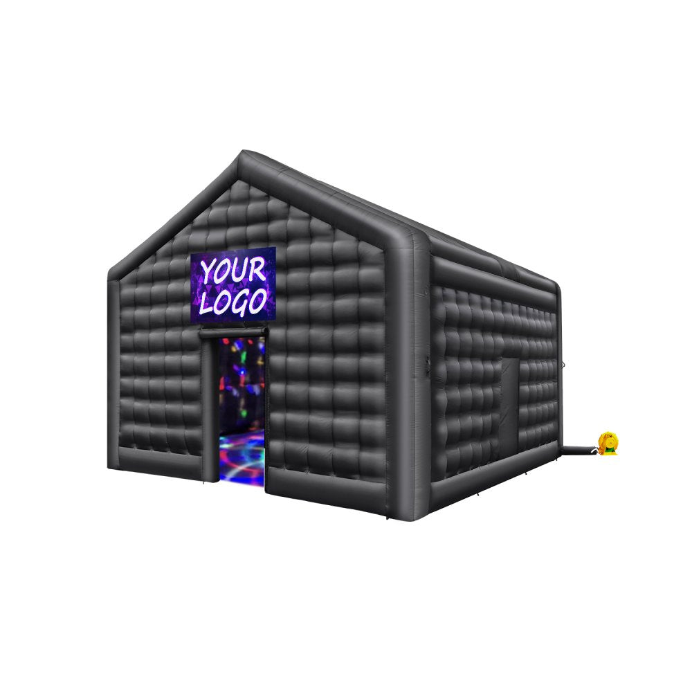 S-CQJLB-5.4x5-B - 291 Sq Ft Inflatable Nightclub Tent with Disco Lights