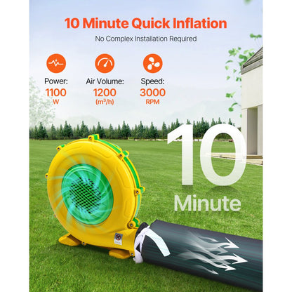 S-CQJLB-8x6-B - 517 sq ft Inflatable Tent with Bluetooth Disco Lights