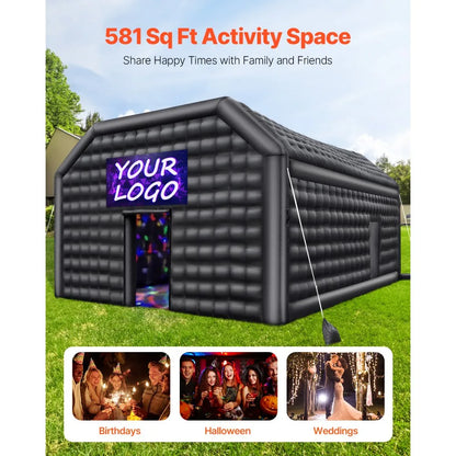 S-CQJLB-9x6-B - 581 Sq Ft Inflatable Nightclub Tent for Events