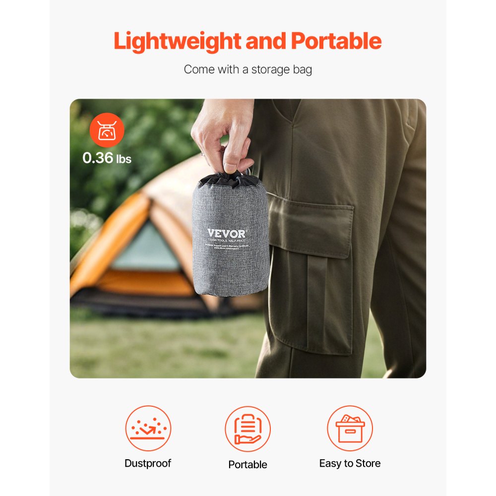 XP-7402-R - 17.4"x12" Inflatable Travel Pillow with Elastic Strap