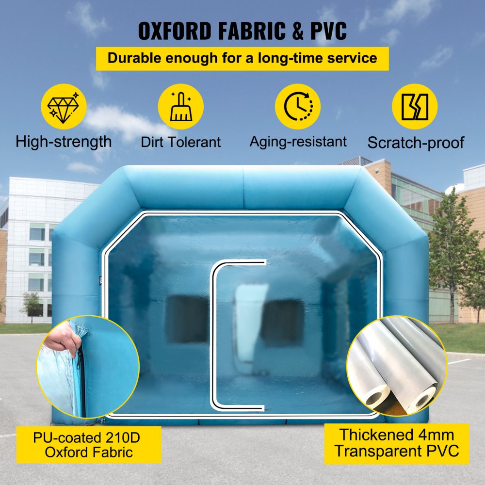 10X5X3.5m - Durable Inflatable Paint Booth with Filtration System