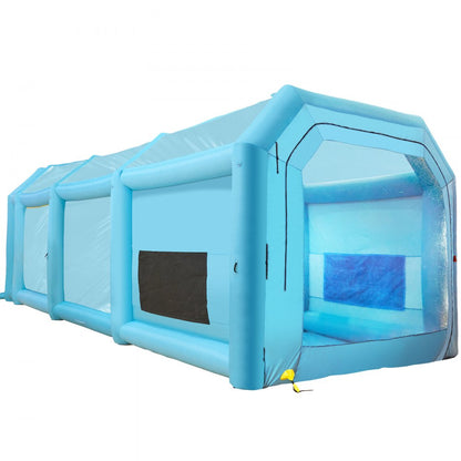 PQZP-9855 - Heavy-Duty 39.4ft Inflatable Paint Booth with Filtration & Blowers