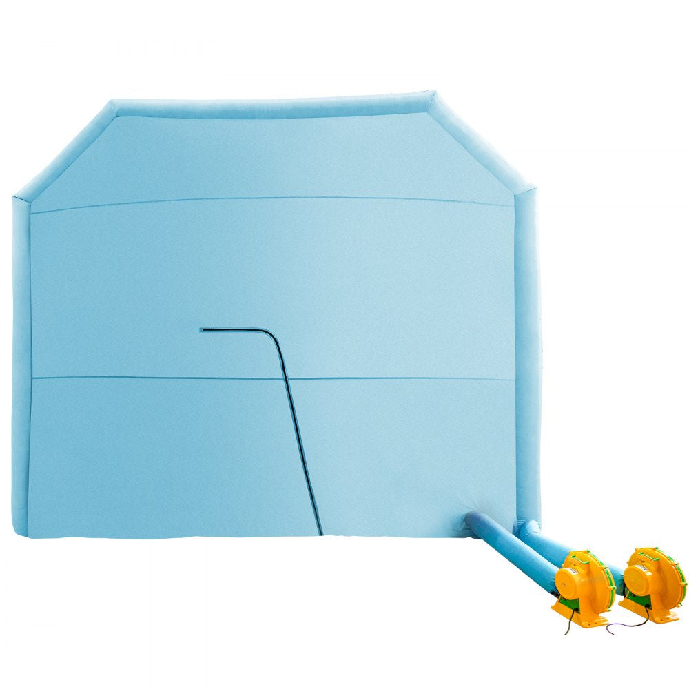 PQZP-9855 - Heavy-Duty 39.4ft Inflatable Paint Booth with Filtration & Blowers