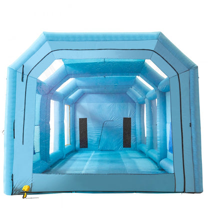 PQZP-9855 - Heavy-Duty 39.4ft Inflatable Paint Booth with Filtration & Blowers