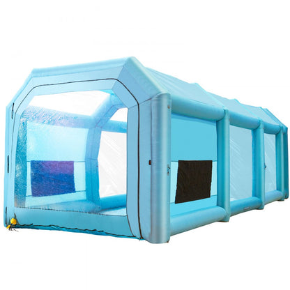 PQZP-9855 - Heavy-Duty 39.4ft Inflatable Paint Booth with Filtration & Blowers
