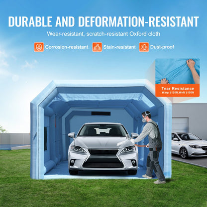 8.5x4.8x3.3m(C) - 27.9ft Inflatable Paint Booth for Flawless Finishes