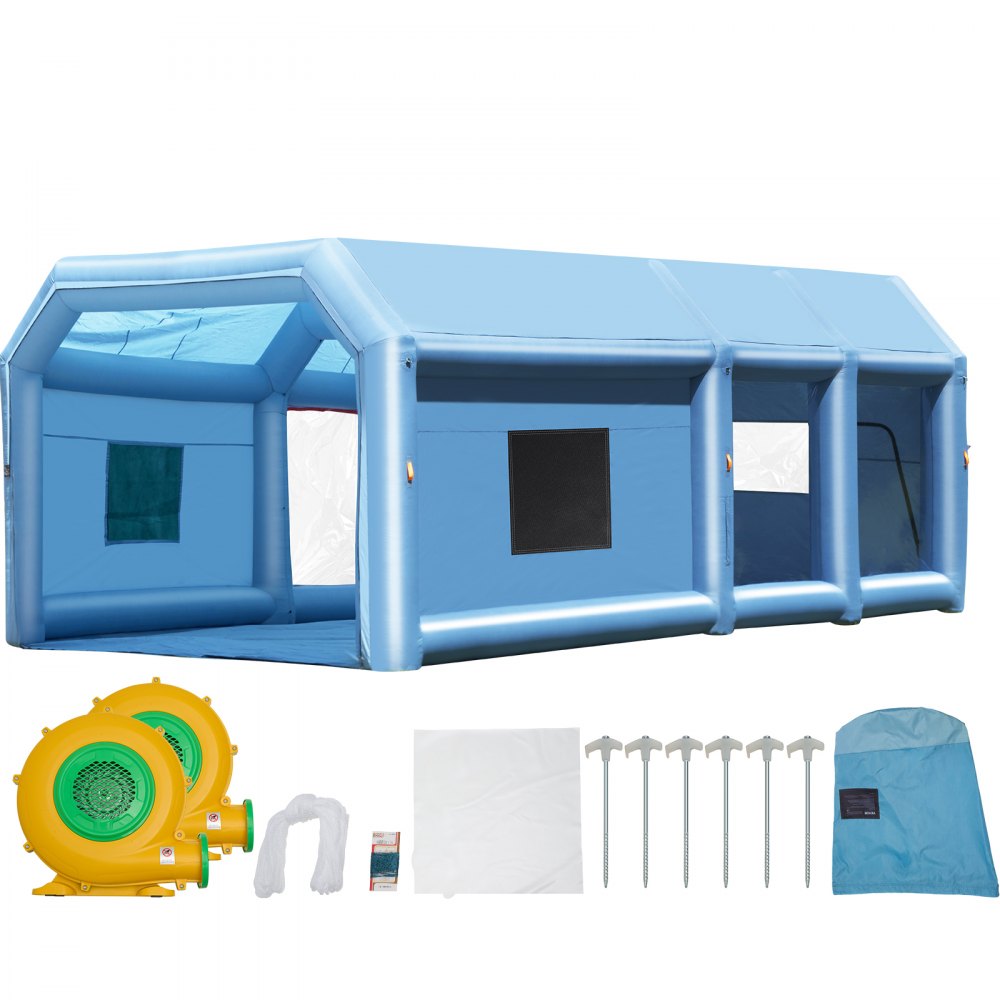 10x6.4x4.5m(C) - Durable 32.8ft Inflatable Paint Booth for Large Vehicles