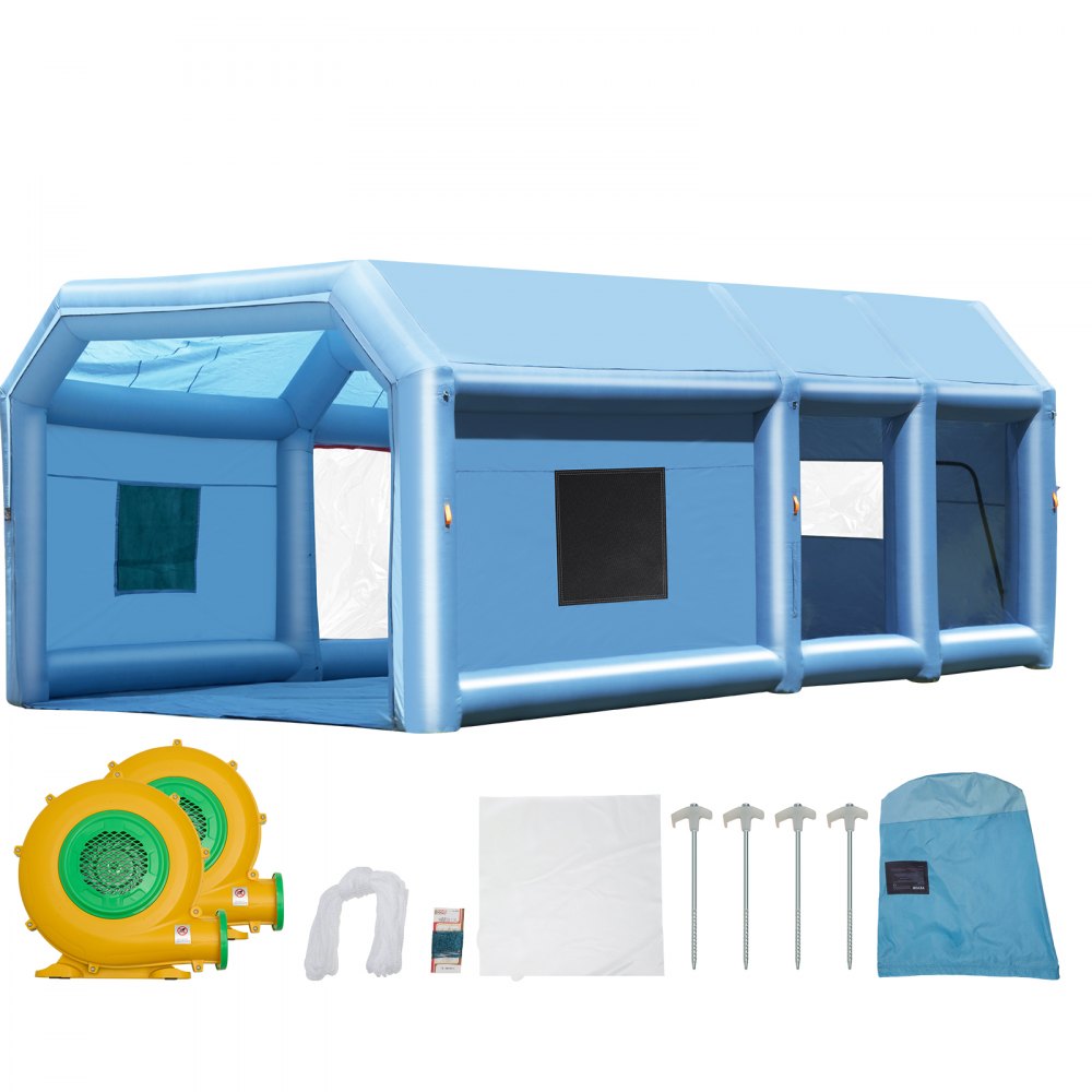GZYJXKF09 - VEVOR 210D Inflatable Paint Booth with Filtration System