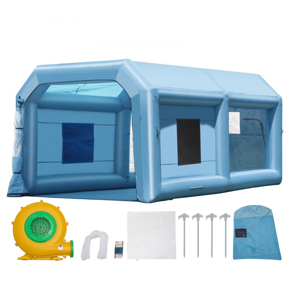 GZYJXKF06 - 21'x13.5' Inflatable Paint Booth with 1100W Blower & Filter