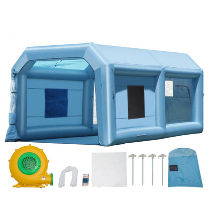GZYJXKF06 - 21'x13.5' Inflatable Paint Booth with 1100W Blower & Filter