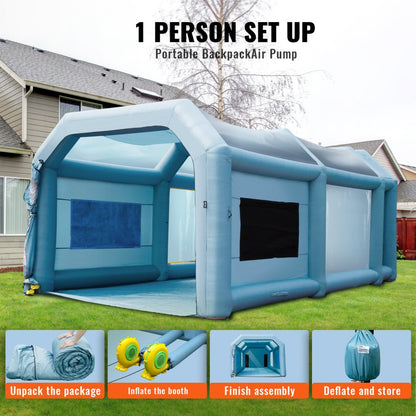 010936640044 - Portable Inflatable Paint Booth, 20x10x8ft for Quick Setup