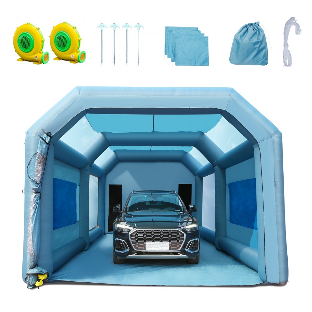 010693190050 - 23x13x8.5ft Inflatable Paint Booth for Home & Commercial Use
