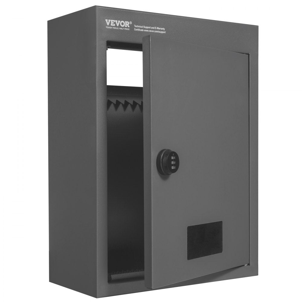 MA071 - Heavy-Duty Dark Gray Through-Wall Mailbox with Secure Drop Slot