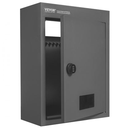 MA071 - Heavy-Duty Dark Gray Through-Wall Mailbox with Secure Drop Slot