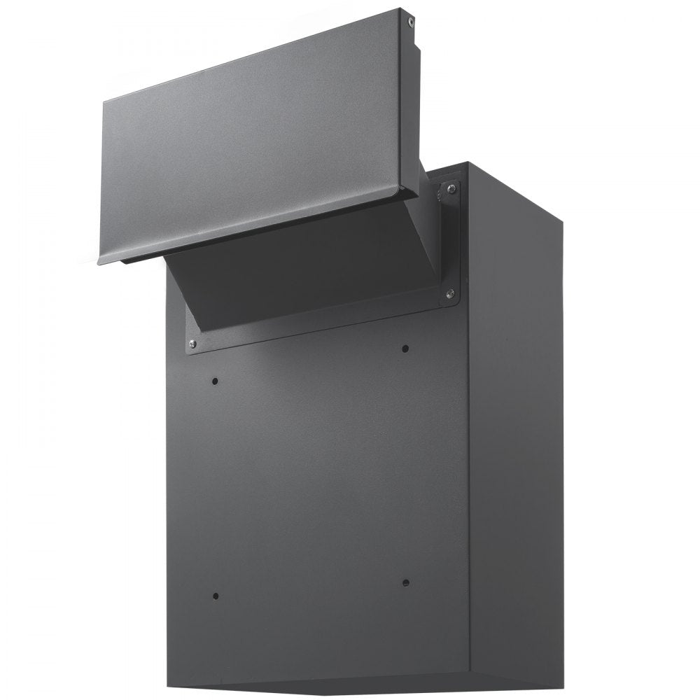 MA071 - Heavy-Duty Dark Gray Through-Wall Mailbox with Secure Drop Slot