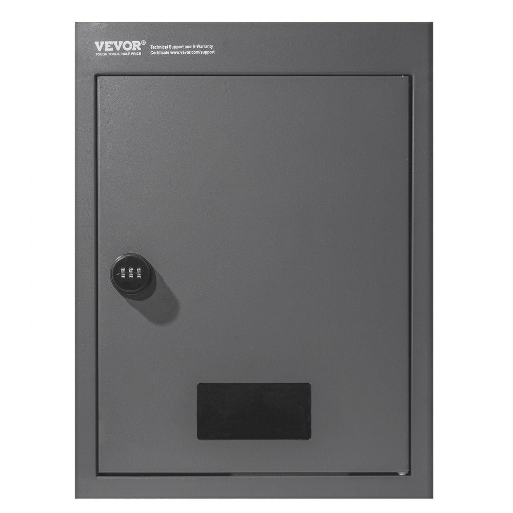 MA071 - Heavy-Duty Dark Gray Through-Wall Mailbox with Secure Drop Slot