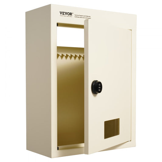 MA071 - Secure Beige Through-the-Wall Mailbox with Combination Lock and Steel Construction