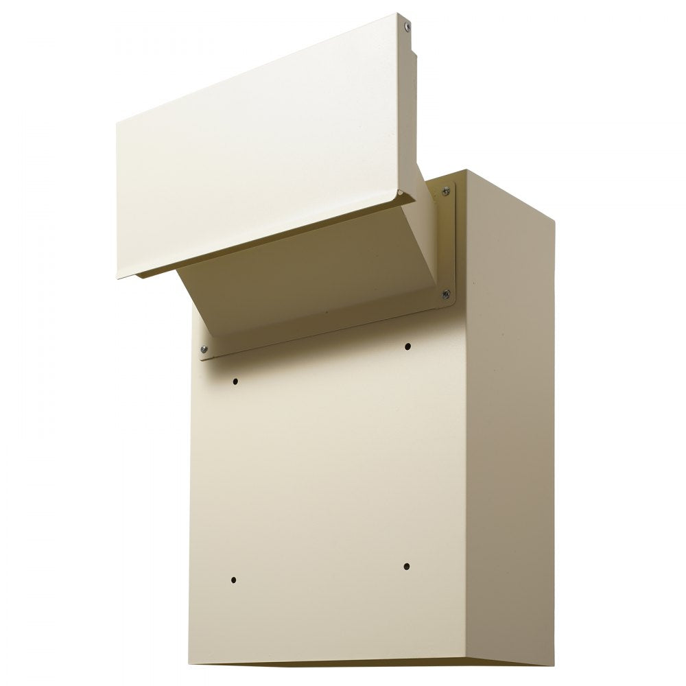 MA071 - Secure Beige Through-the-Wall Mailbox with Combination Lock and Steel Construction