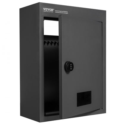 MA071 black - Heavy-Duty Steel Mailbox with Combination Lock for Secure Mail Collection