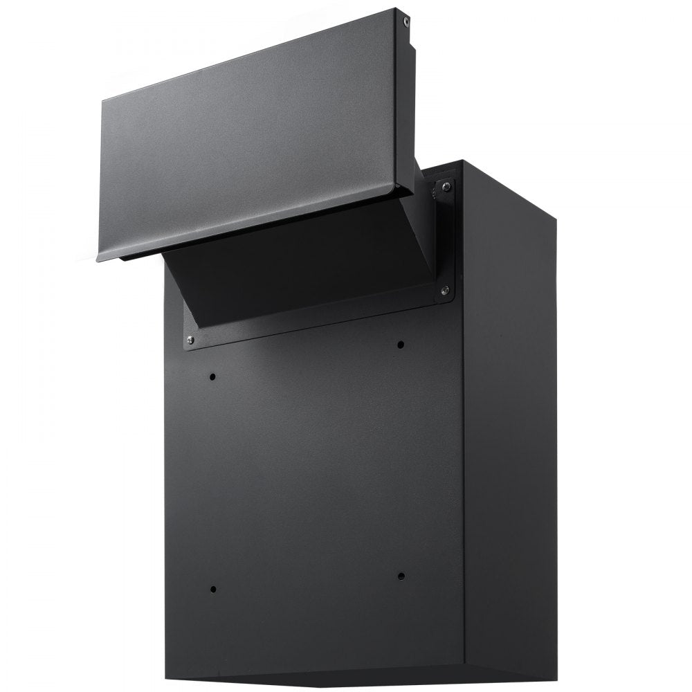 MA071 black - Heavy-Duty Steel Mailbox with Combination Lock for Secure Mail Collection