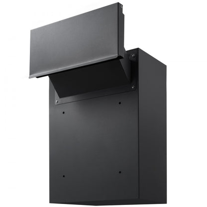 MA071 black - Heavy-Duty Steel Mailbox with Combination Lock for Secure Mail Collection