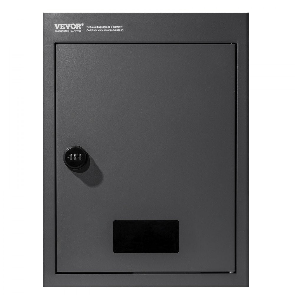 MA071 black - Heavy-Duty Steel Mailbox with Combination Lock for Secure Mail Collection