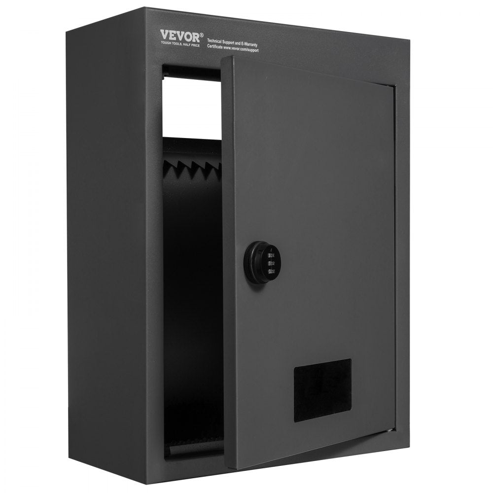 MA071 black - Heavy-Duty Steel Mailbox with Combination Lock for Secure Mail Collection