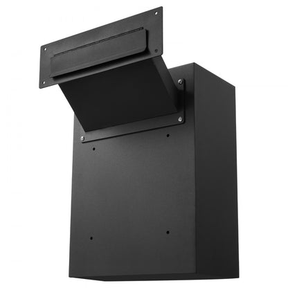 MA073 black - Heavy-Duty Steel Drop Box with Combination Lock for Secure Mail Storage