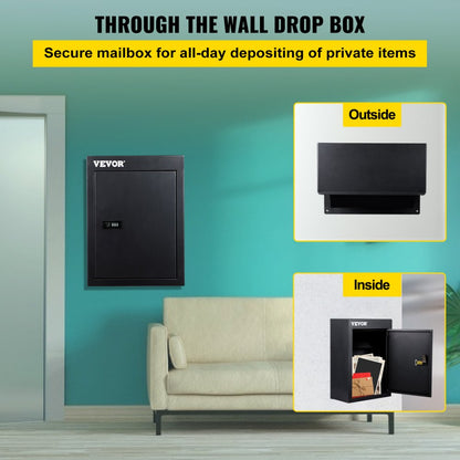 BGX-48 - Secure 1.2mm Steel Mail Drop Box with Adjustable Chute