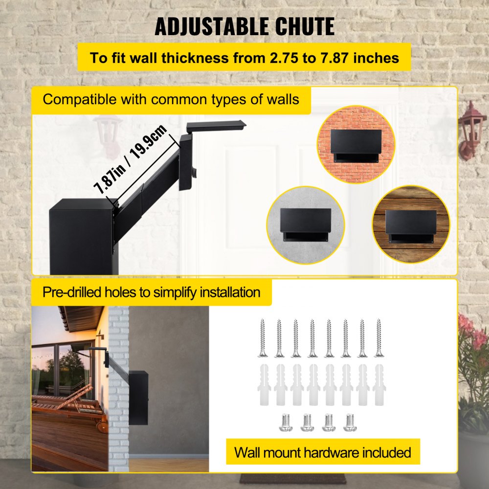 BGX-48 - Secure 1.2mm Steel Mail Drop Box with Adjustable Chute
