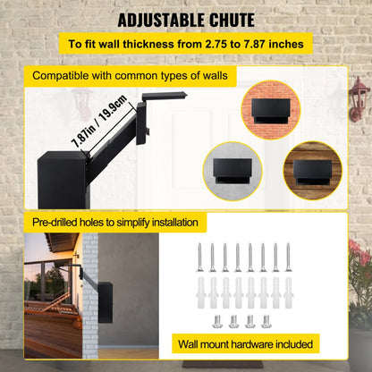 BGX-48 - Secure 1.2mm Steel Mail Drop Box with Adjustable Chute