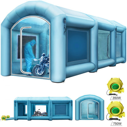 010523704672 - 20ft Inflatable Paint Booth with Filtration & Dual Space