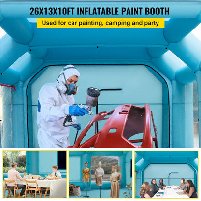 CQZP-4345 - 26x13x10ft Durable Inflatable Spray Booth with Filtration System
