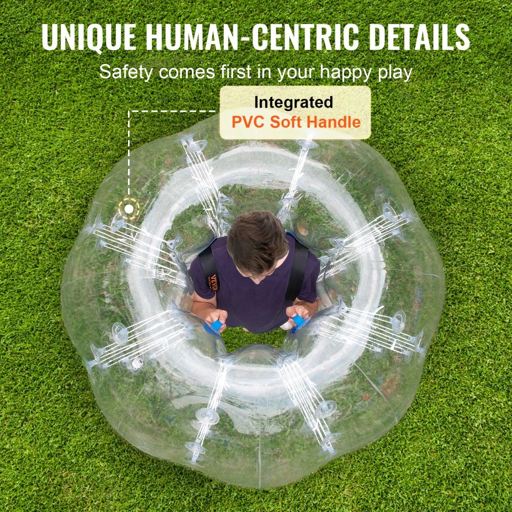 HCPPQ-007 - 5FT Bumper Ball with Handles, Durable PVC for Outdoor Fun