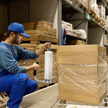 YAL010 - Versatile 12"-20" Stretch Film Dispenser with Dual Handles