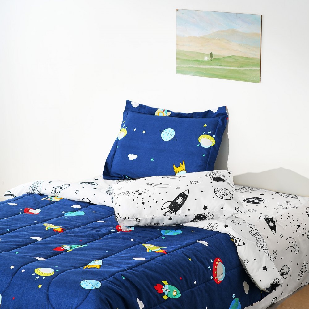 SYSH-KID501 - 5-Piece Twin Kids Comforter Set with Starry Sky Design