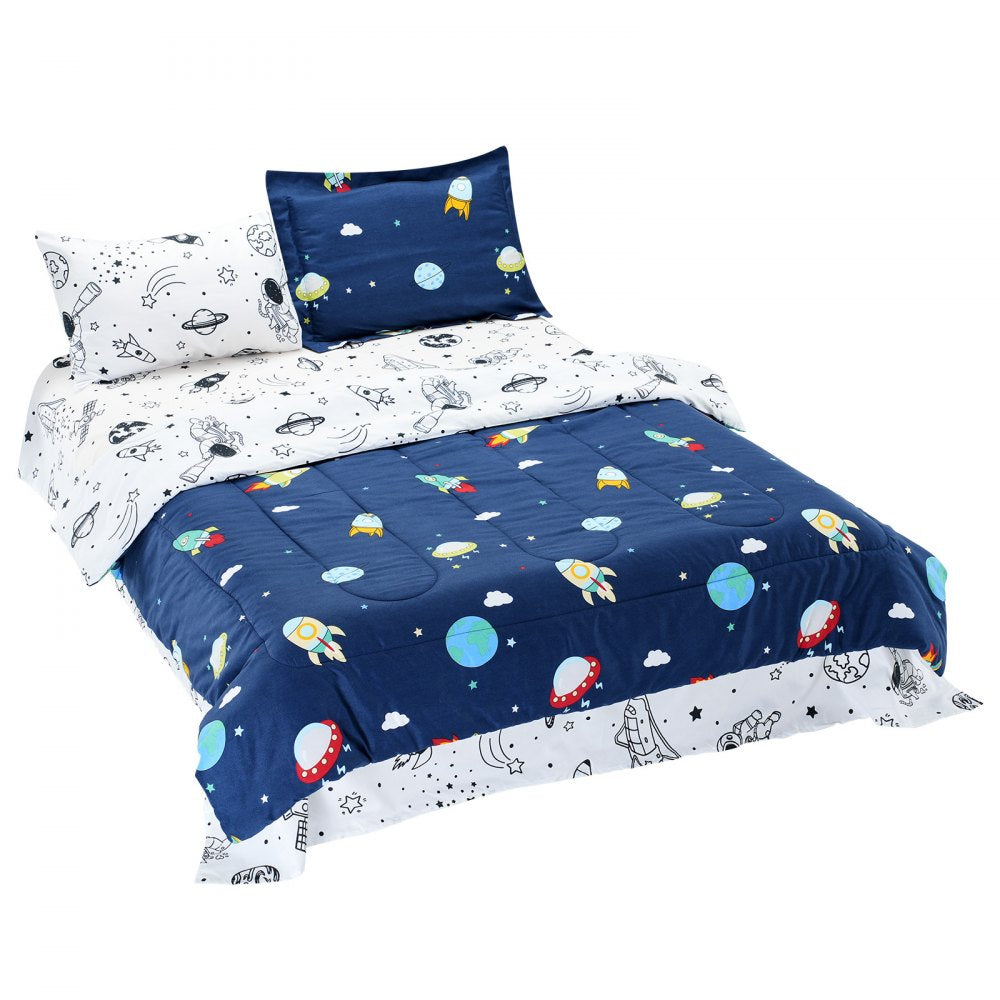 SYSH-KID501 - 5-Piece Twin Kids Comforter Set with Starry Sky Design