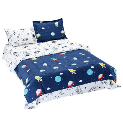 SYSH-KID501 - 5-Piece Twin Kids Comforter Set with Starry Sky Design